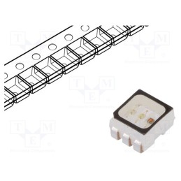10 pcs : ASMT-YTB2-0BB02 - LED, SMD, 2835,PLCC6, RGB, 3.4x2.8x1.8mm, 120°, 20mA, 125/114/114mW