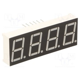 10 pcs : OSL40562-IB - Display: LED, 7-segment, 14.2mm, 0.56', No.char: 4, blue, 50mcd
