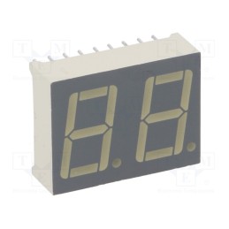 10 pcs : DC56-11SRWA - Display: LED, 7-segment, 14mm, 0.56', No.char: 2, red, 8÷24mcd