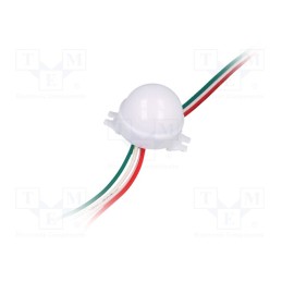 10 pcs : HC-F12V-F30-3L-WS2811 MILKY WHITE - LED, RGB, IP68, No.of diodes: 3, 5050,PLCC6, 30x23mm, 12V, SMD