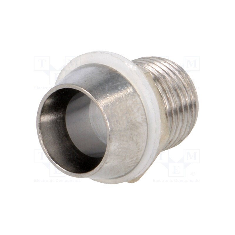 20 pcs : LC-08B - LED holder, 8mm, chromium, brass, concave, L2: 11.5mm
