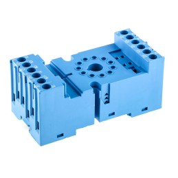 1 pcs - Finder 90 8 Pin 250V ac DIN Rail Relay Socket, for use with 60.13 Series Relay