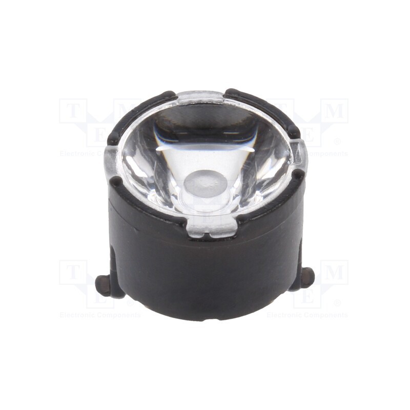 10 pcs : FP11084_LISA2-RS-CLIP - LED lens, round, plexiglass PMMA, transparent, 13÷16°, H: 6.6mm