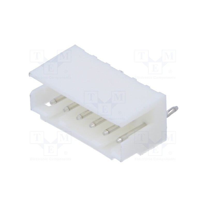 50 pcs : 292132-6 - Socket, wire-board, male, CT, 2mm, PIN: 6, THT, on PCBs, 4A, tinned