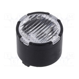 10 pcs : FP14414_LISA2-O-PIN - LED lens, round, plexiglass PMMA, transparent, 22÷49°, H: 6.8mm