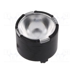 10 pcs : FP10997_LISA2-WW-PIN - LED lens, round, plexiglass PMMA, transparent, 25÷72°, H: 7mm