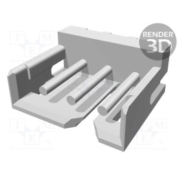 20 pcs : 292161-3 - Socket, wire-board, male, CT, 2mm, PIN: 3, THT, on PCBs, 4A, tinned
