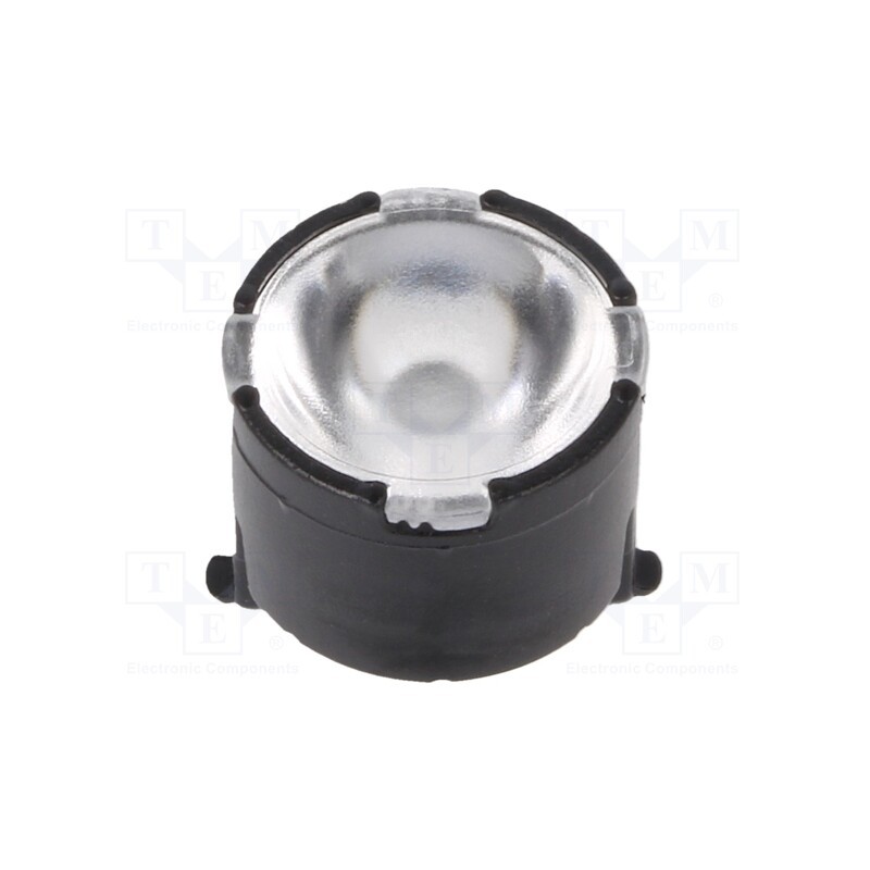 10 pcs : FP11081_LISA2-M-CLIP - LED lens, round, plexiglass PMMA, transparent, 21÷23°, H: 6.6mm