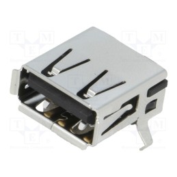 10 pcs : 292303-1 - Socket, USB A, on PCBs, THT, PIN: 4, angled 90°