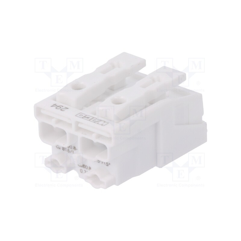 10 pcs : 294-4002 - Splice terminal: installation, ways: 2, 0.5÷2.5mm2, 500V, 24A