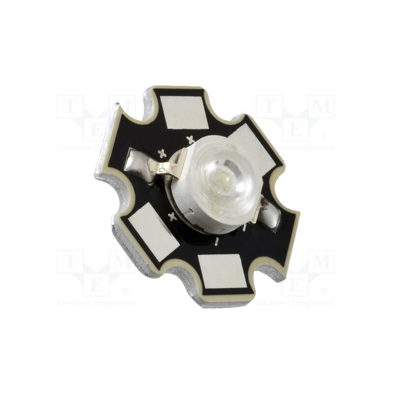 10 pcs : NTE30180-G - Power LED, STAR, green, 120°, 750mA, 515÷530nm, Pmax: 3W, SMD, 3.4÷4V