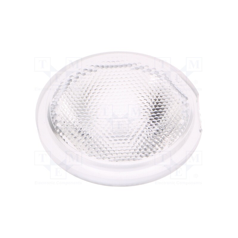10 pcs : C10685_EVA-M - LED lens, round, plexiglass PMMA, transparent, 22÷28°, H: 16.4mm