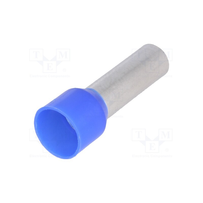 10 pcs : 2-966067-7 - Tip: bootlace ferrule, insulated, copper, 16mm2, 18mm, tinned, blue