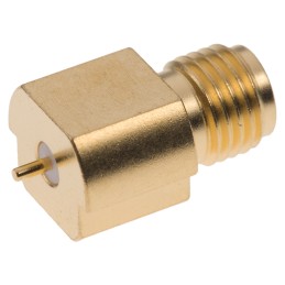 1 pcs - Rosenberger SMA Series, jack PCB Mount SMA Connector, 50Ω, Solder Termination, Straight Body