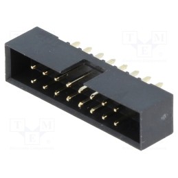 10 pcs : 2BHR-16-VUA - Socket, IDC, male, PIN: 16, straight, THT, gold-plated, 2mm