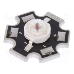 10 pcs : PM2E-1LRS - Power LED, STAR, red, 130°, 350mA, 613.5÷631nm, Pmax: 1W, 1.75÷3V