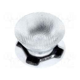 10 pcs : CA11268_HEIDI-W - LED lens, round, transparent, 30÷34°, Mounting: adhesive tape