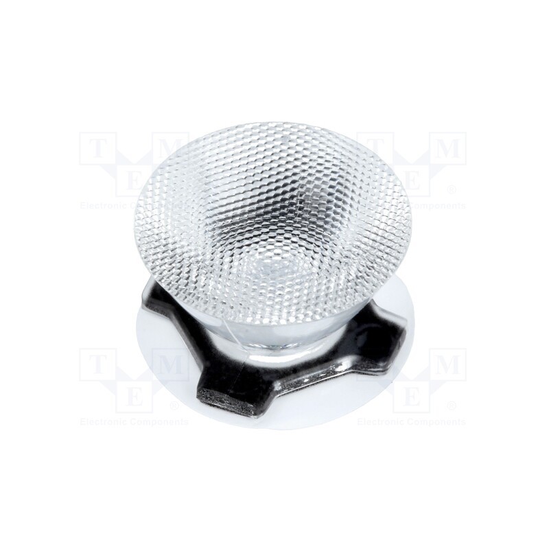 10 pcs : CA11268_HEIDI-W - LED lens, round, transparent, 30÷34°, Mounting: adhesive tape
