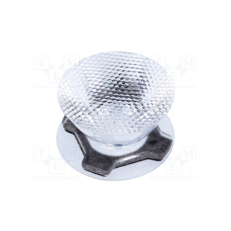 10 pcs : CA11265_HEIDI-M - LED lens, round, transparent, 26÷29°, Mounting: adhesive tape