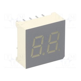 10 pcs : DA03-11SRWA - Display: LED, 7-segment, 7.6mm, 0.3', No.char: 2, red, 3.6÷14mcd