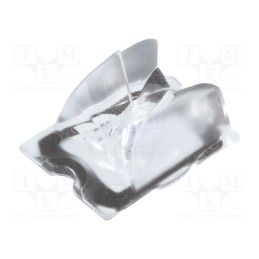 10 pcs : CA12087_STRADA-FW - LED lens, rectangular, plexiglass PMMA, transparent, H: 10.8mm