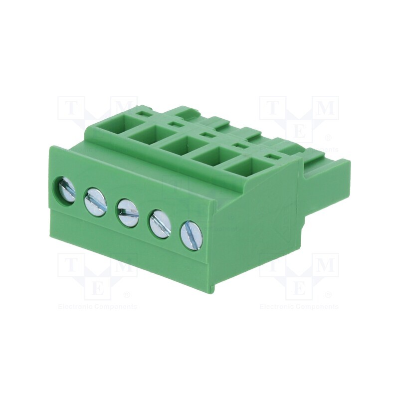 10 pcs : 2EDGKA-5.0-05P-14 - Pluggable terminal block, 5mm, ways: 5, angled, plug, female, green