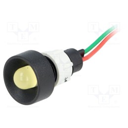 10 pcs : LY-D10-24AC/DC - Indicator: LED, recessed, yellow, 24VDC, 24VAC, Ø13mm, IP40, plastic