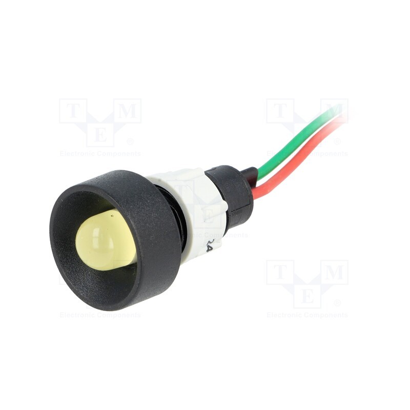 10 pcs : LY-D10-24AC/DC - Indicator: LED, recessed, yellow, 24VDC, 24VAC, Ø13mm, IP40, plastic