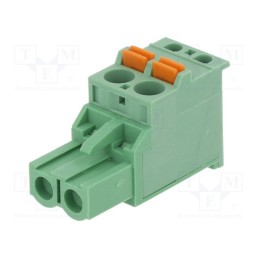 10 pcs : 2EDGKDA-5.08-02P-14-00AH - Pluggable terminal block, 5.08mm, ways: 2, angled 90°, plug, green