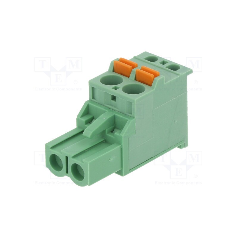 10 pcs : 2EDGKDA-5.08-02P-14-00AH - Pluggable terminal block, 5.08mm, ways: 2, angled 90°, plug, green