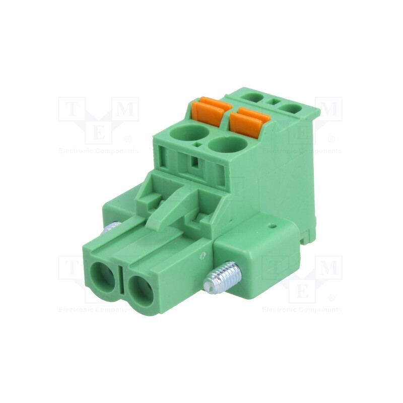 10 pcs : 2EDGKDAM-5.0-02P-14-00AH - Pluggable terminal block, 5mm, ways: 2, angled 90°, plug, female