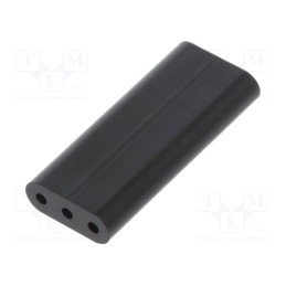 50 pcs : 8GE04V80361 - Spacer sleeve, LED, ØLED: 3mm, L: 19.1mm, black, UL94V-0, Mat: PVC