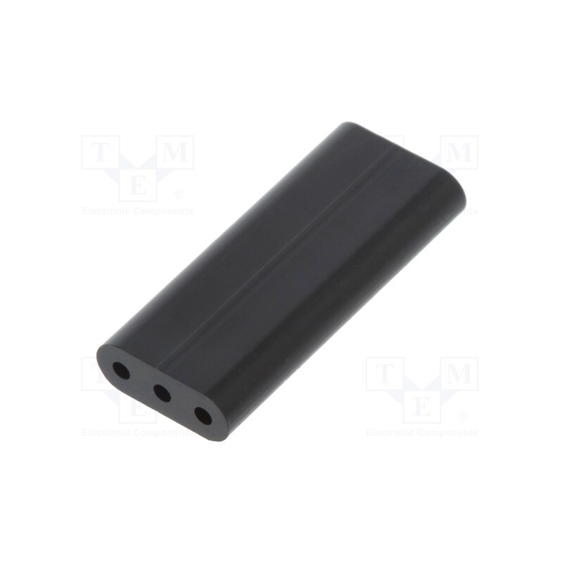 50 pcs : 8GE04V80361 - Spacer sleeve, LED, ØLED: 3mm, L: 19.1mm, black, UL94V-0, Mat: PVC