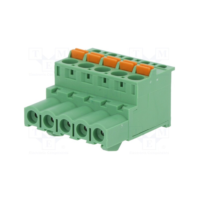 10 pcs : 2EDGKDB-5.0-05P-14-00AH - Pluggable terminal block, 5mm, ways: 5, angled 90°, plug, female
