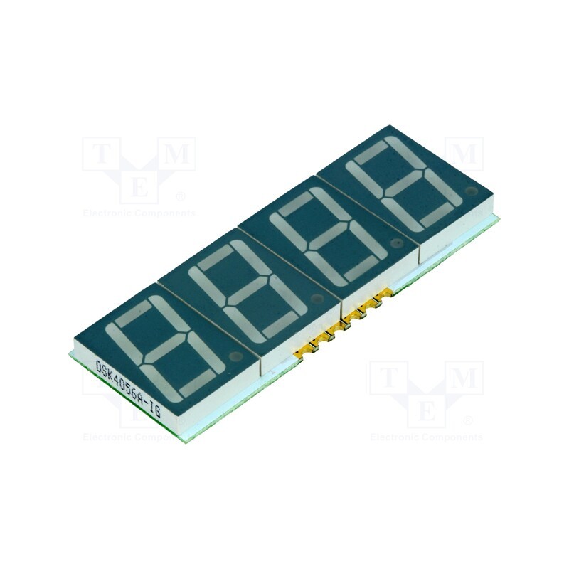 10 pcs : OSK4056A-LR - Display: LED, 7-segment, 14.22mm, 0.56', No.char: 4, red, 5÷25mcd