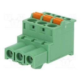 10 pcs : 2EDGKDB-5.08-03P-14-00AH - Pluggable terminal block, 5.08mm, ways: 3, angled 90°, plug, green