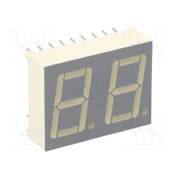 10 pcs : DA56-11EWA - Display: LED, 7-segment, 14mm, 0.56', No.char: 2, red, 1.9÷8mcd