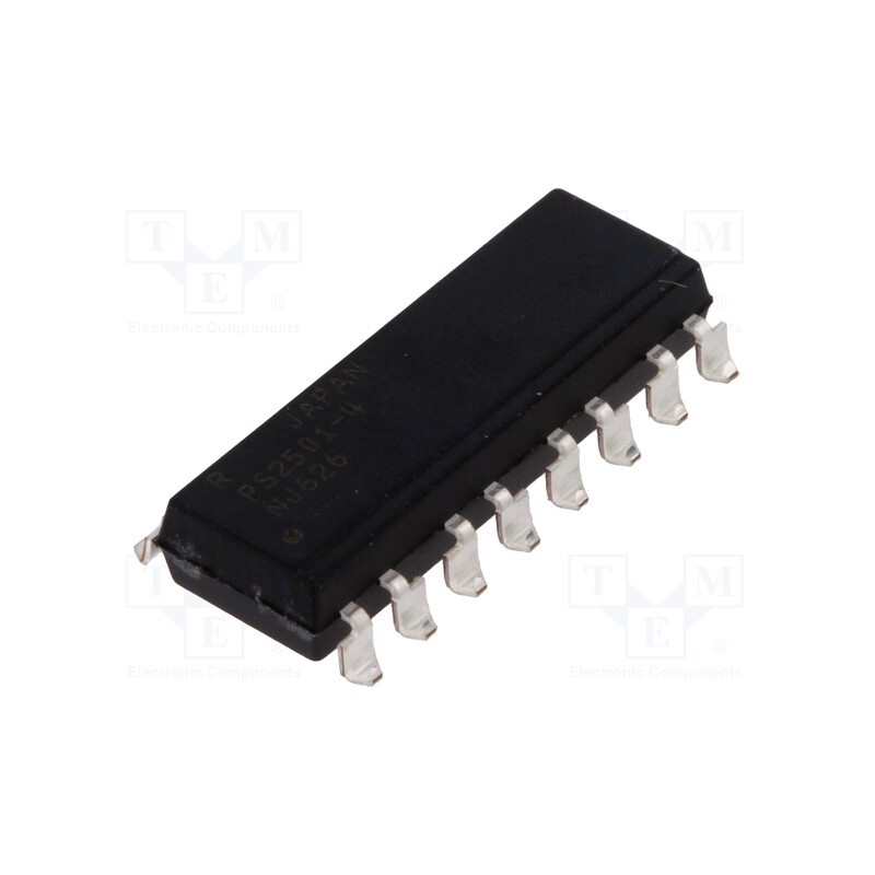 10 pcs : PS2501L-4-A - Optocoupler, SMD, Ch: 4, OUT: transistor, Uinsul: 5kV, Uce: 80V