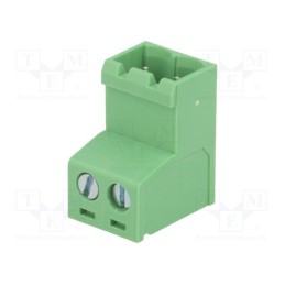 10 pcs : 2EDGKR-5.0-02P-14-00AH - Pluggable terminal block, 5mm, ways: 2, straight, plug, male, green