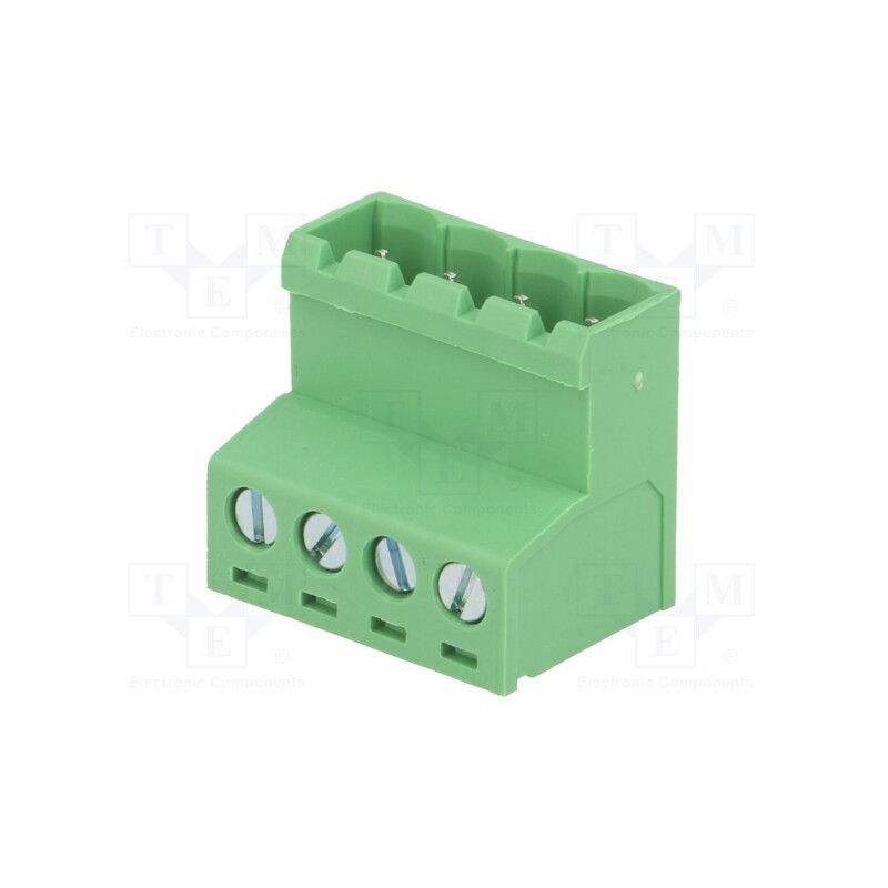 10 pcs : 2EDGKR-5.0-04P-14-00AH - Pluggable terminal block, 5mm, ways: 4, straight, plug, male, green
