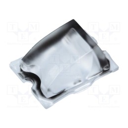 10 pcs : CA11426_STRADA-T-DW - LED lens, rectangular, plexiglass PMMA, transparent, H: 10.7mm