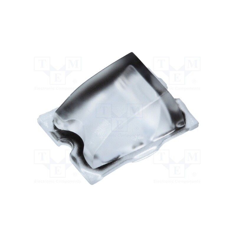 10 pcs : CA11426_STRADA-T-DW - LED lens, rectangular, plexiglass PMMA, transparent, H: 10.7mm
