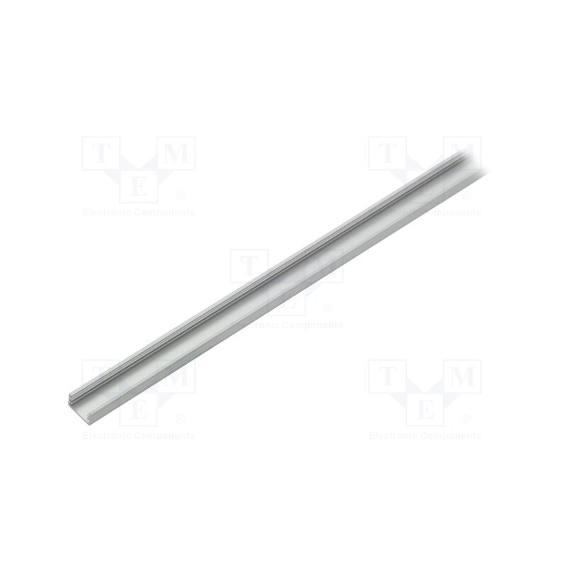 10 pcs : 89020020S - Profiles for LED modules, natural, L: 1m, SLIM8, aluminium