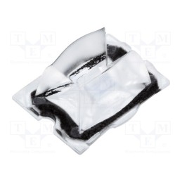 10 pcs : CA11256_STRADA-DW - LED lens, rectangular, plexiglass PMMA, transparent, H: 9mm