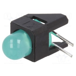 10 pcs : HLMP-4740-A00B2 - LED, in housing, green, 5mm, No.of diodes: 1, 2mA, 50°, 1.9÷2.2V