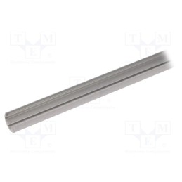 10 pcs : 86020020S - Profiles for LED modules, natural, L: 1m, PEN8, aluminium, oval