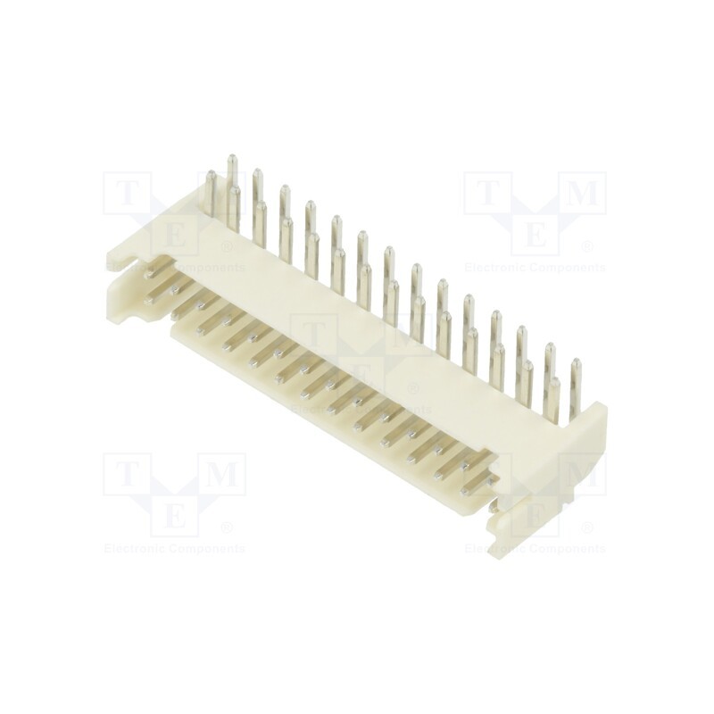 10 pcs : 2SHD-C-28-TR - Socket, wire-board, male, 2mm, PIN: 28, THT, 100V, 2A, angled