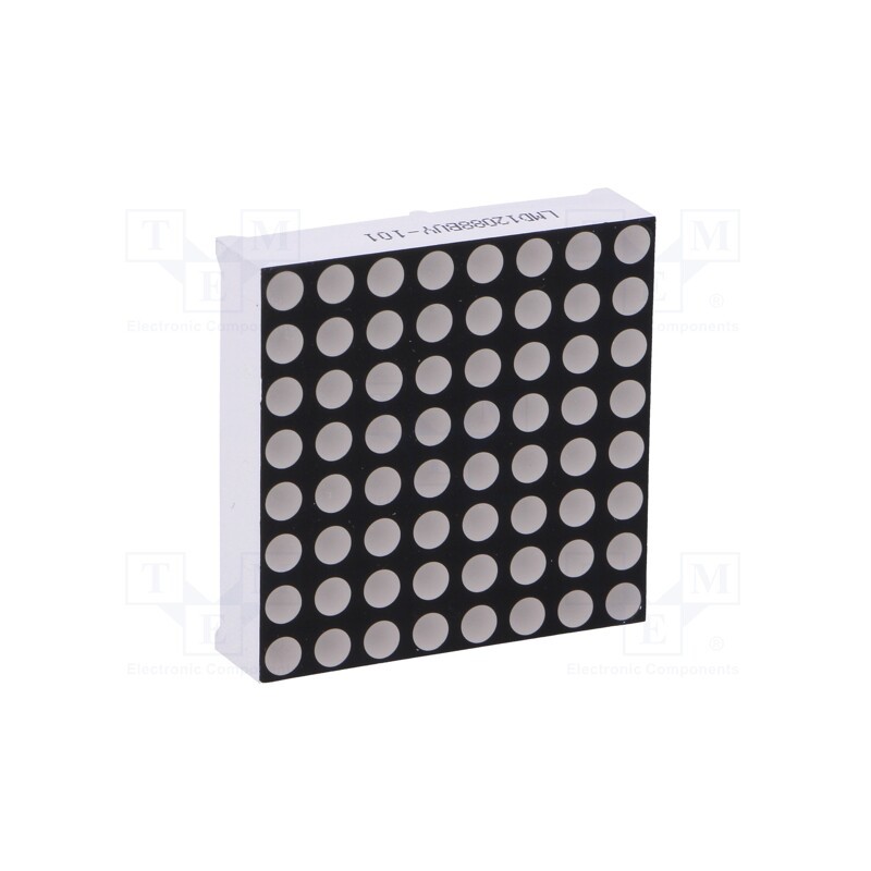 10 pcs : LMD12088BUY-101-07 - Display: LED, matrix, 8x8, yellow, 91mcd, anode, 32x32mm