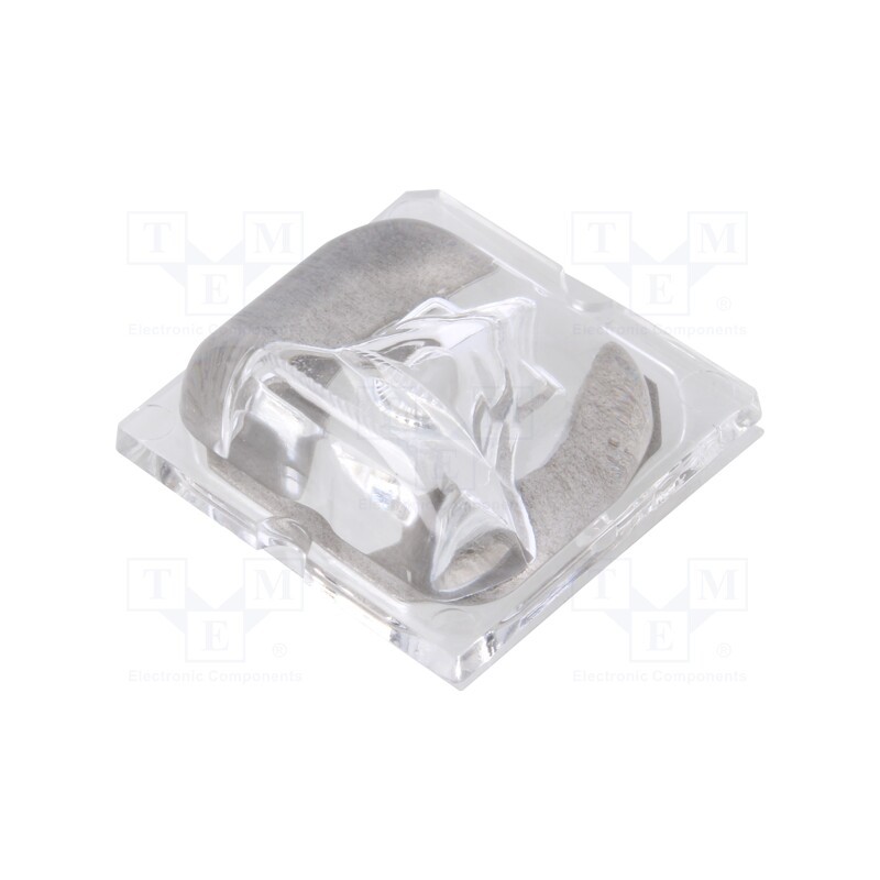 10 pcs : CA14026_STRADA-SQ-ME - LED lens, square, plexiglass PMMA, Mounting: adhesive tape,screw