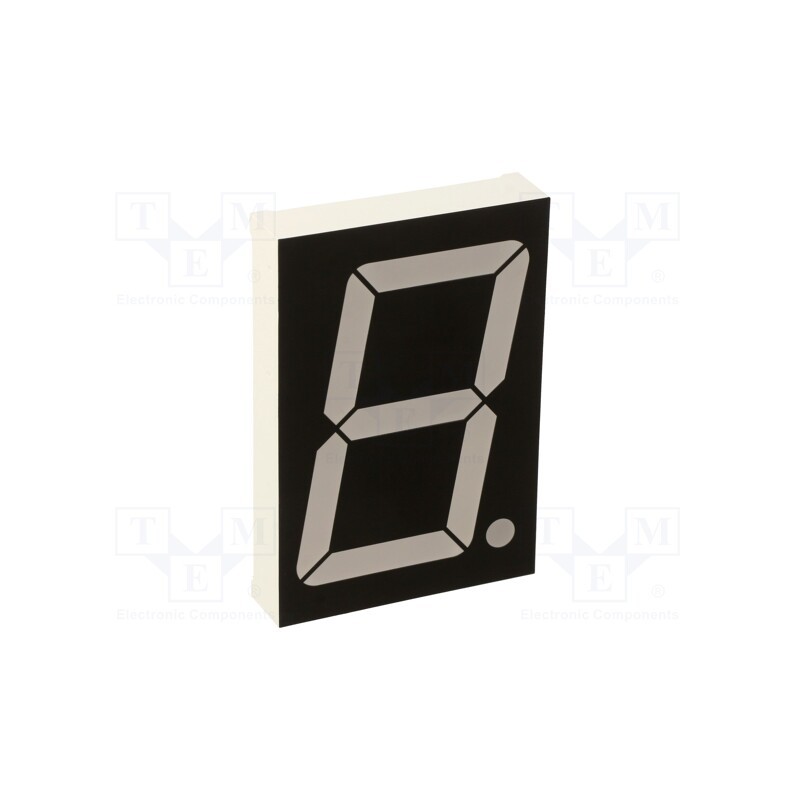 10 pcs : OSL12306-IG - Display: LED, 7-segment, 56.8mm, 2.3', No.char: 1, green, 200mcd